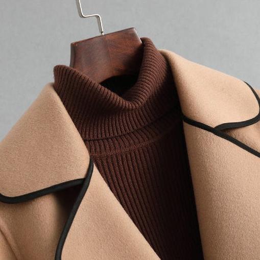 Womens Long Belted Coat | Defined Outline