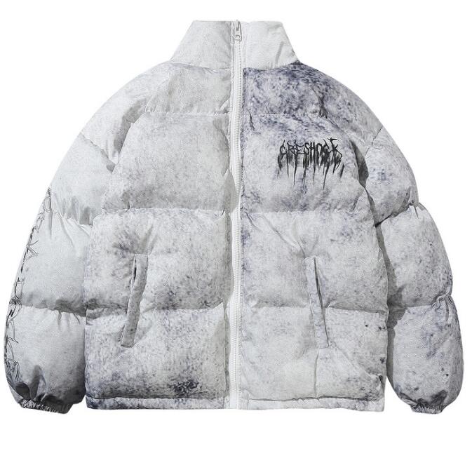 Mens Streetwear Winter Jacket With Gradient Design | Cold Season Style