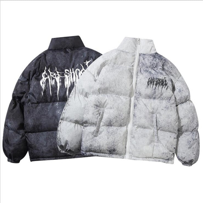 Mens Streetwear Winter Jacket With Gradient Design | Cold Season Style