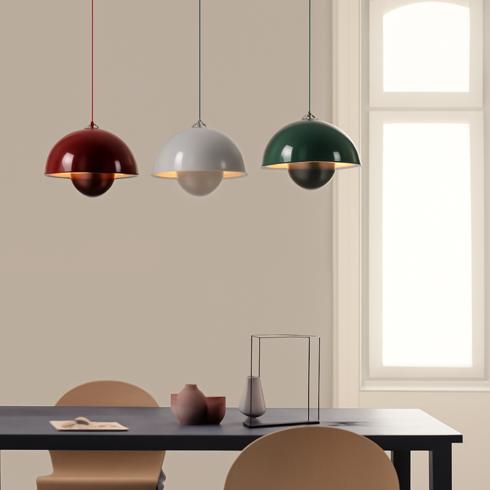 Moderne Halbrund-Hängeleuchte Bunt Skandinavisches Design