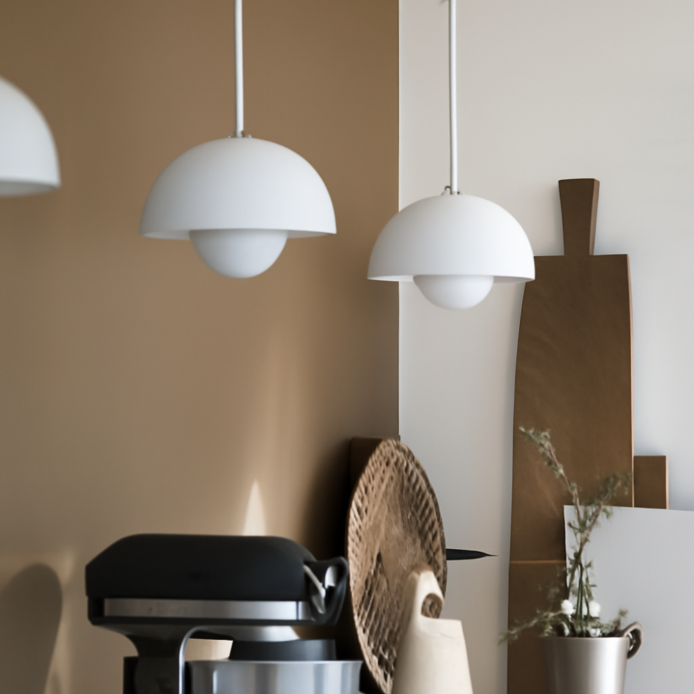 Moderne Halbrund-Hängeleuchte Bunt Skandinavisches Design