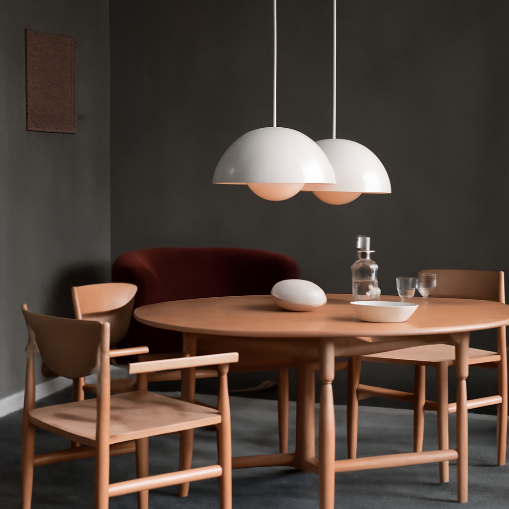 Moderne Halbrund-Hängeleuchte Bunt Skandinavisches Design