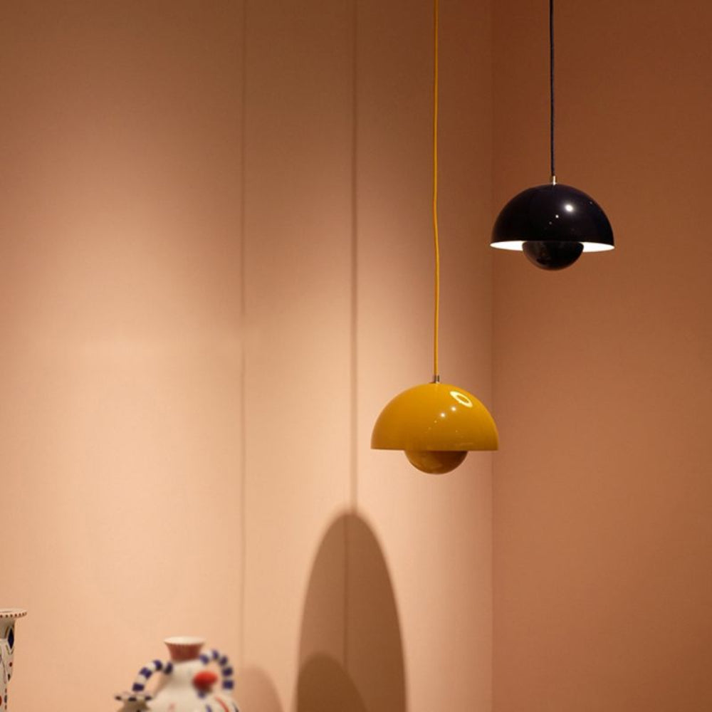 Moderne Halbrund-Hängeleuchte Bunt Skandinavisches Design