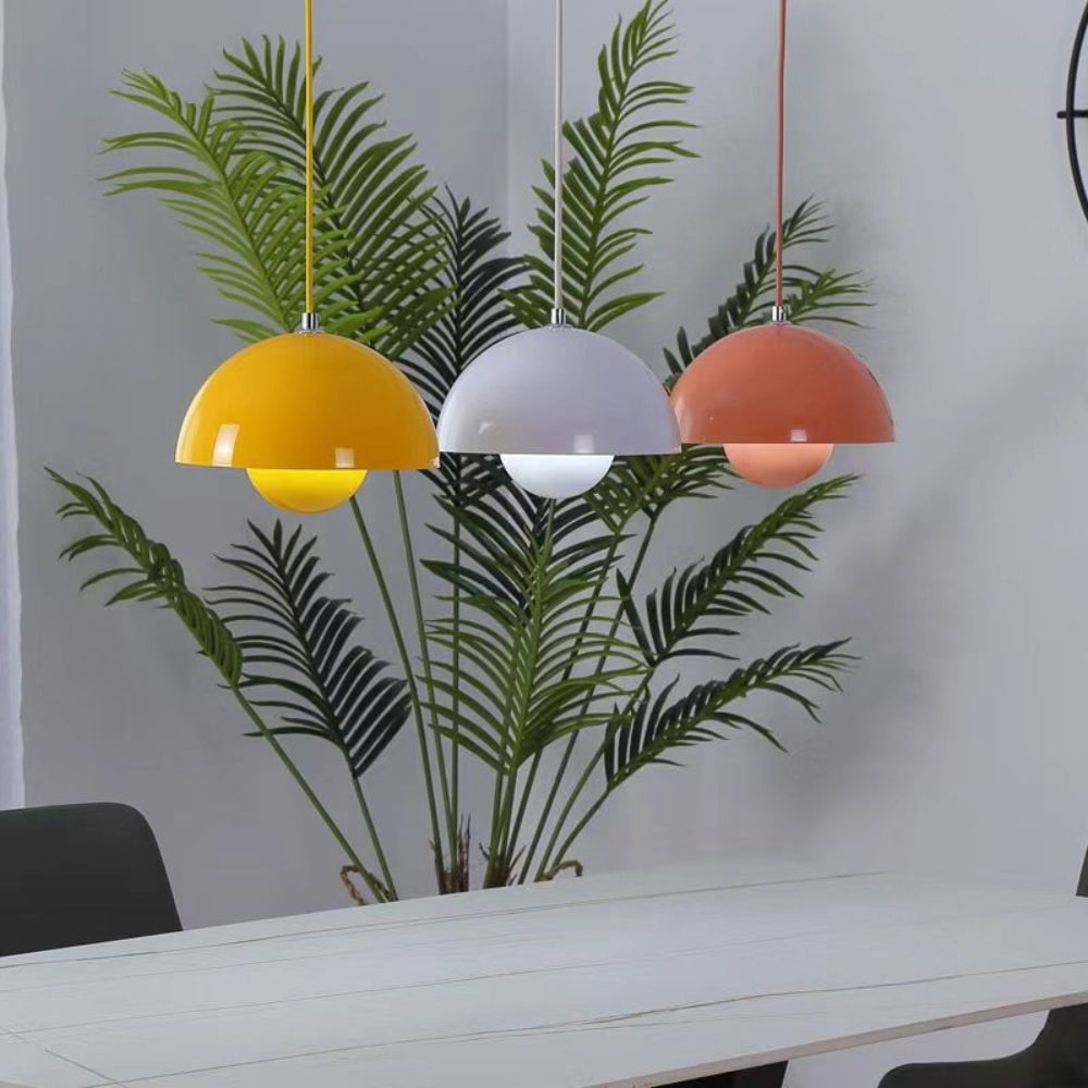Moderne Halbrund-Hängeleuchte Bunt Skandinavisches Design