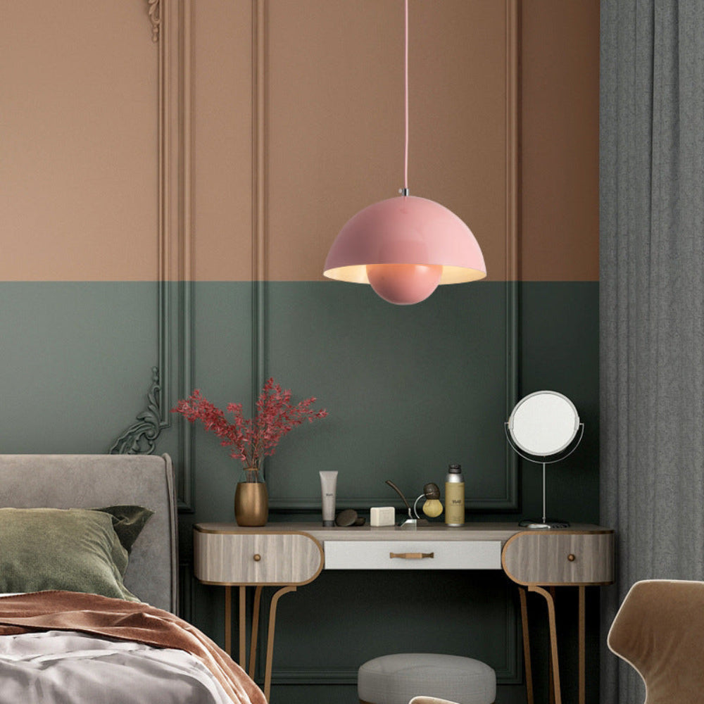 Moderne Halbrund-Hängeleuchte Bunt Skandinavisches Design