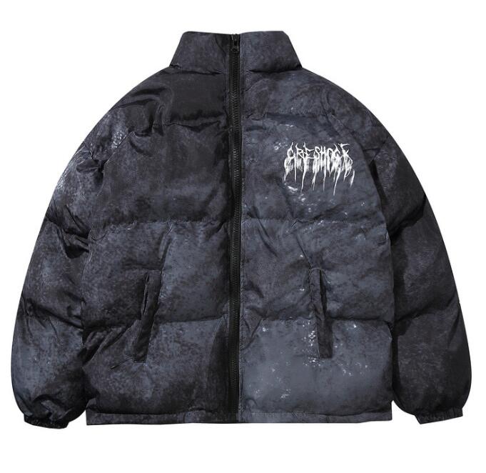 Mens Streetwear Winter Jacket With Gradient Design | Cold Season Style