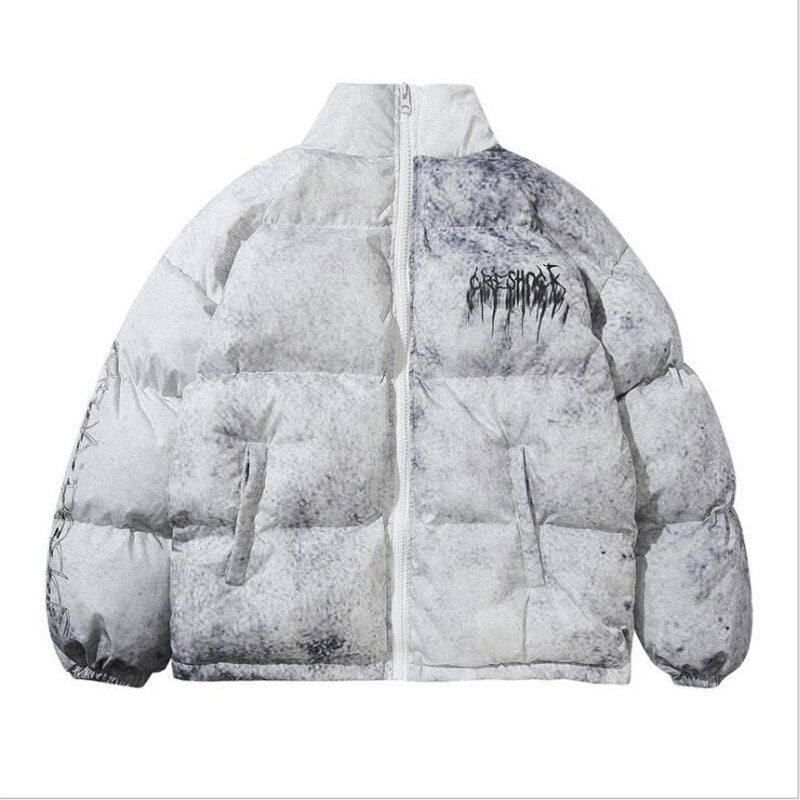 Mens Streetwear Winter Jacket With Gradient Design | Cold Season Style