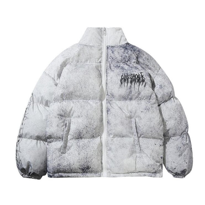 Mens Streetwear Winter Jacket With Gradient Design | Cold Season Style