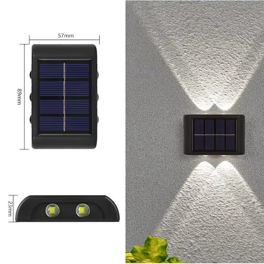 Außen-Solar-Wandlampe Bewegungsfreie LED-Gartenbeleuchtung