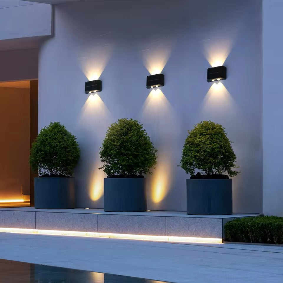 Außen-Solar-Wandlampe Bewegungsfreie LED-Gartenbeleuchtung