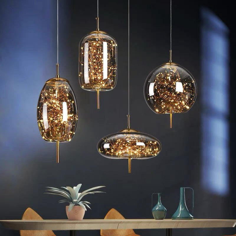 Moderne LED-Hängeleuchte Dekorative Glas-Innenraum-Deckenbeleuchtung