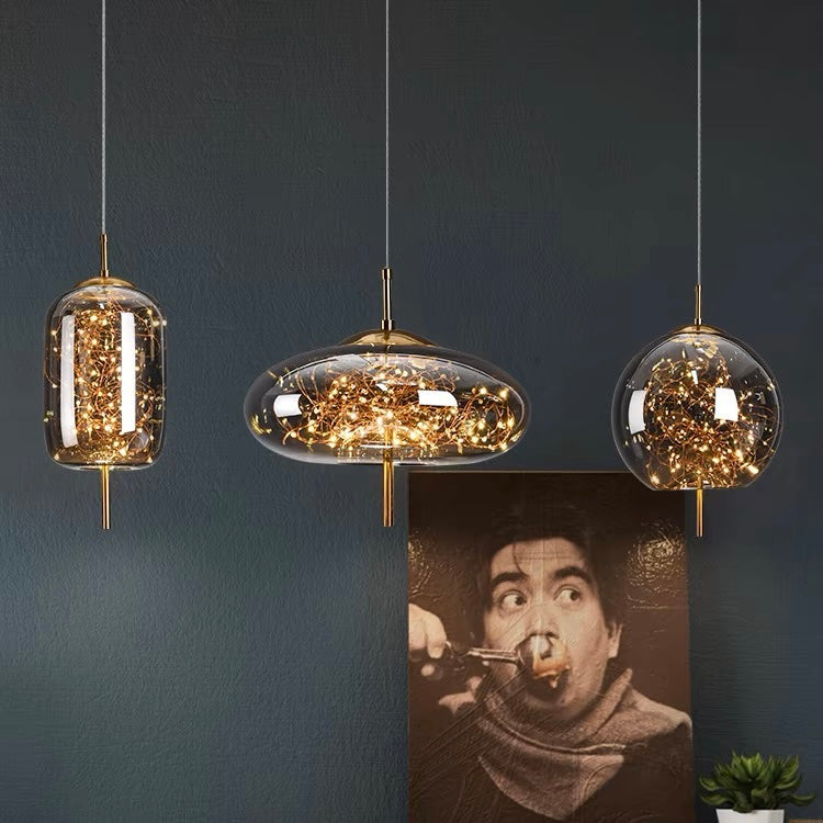 Moderne LED-Hängeleuchte Dekorative Glas-Innenraum-Deckenbeleuchtung