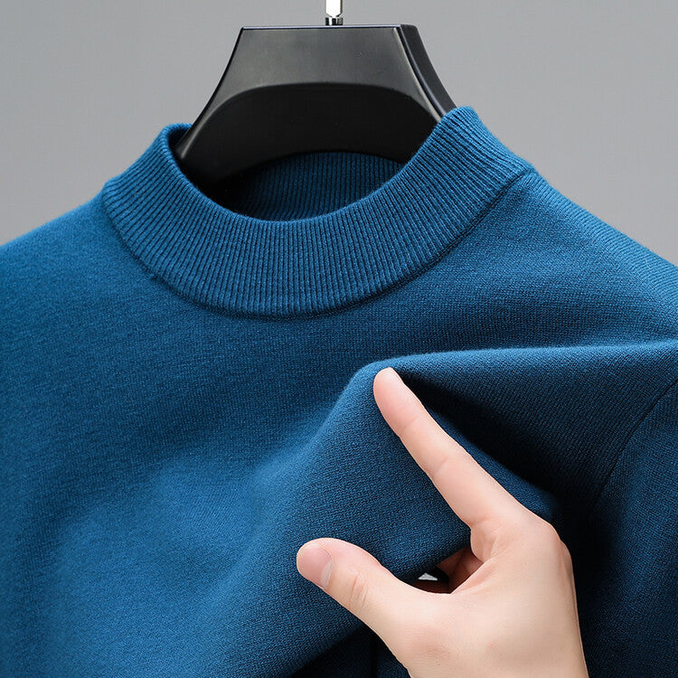 Men’s Knitted Sweater Long Sleeve | Classic Hem
