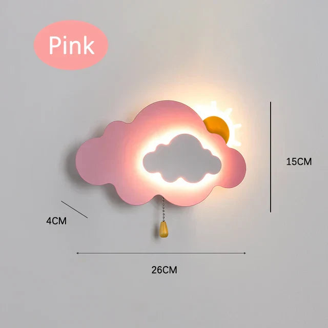 Children’s Cloud Bedroom Wall Lamp – Soft Glow Light
