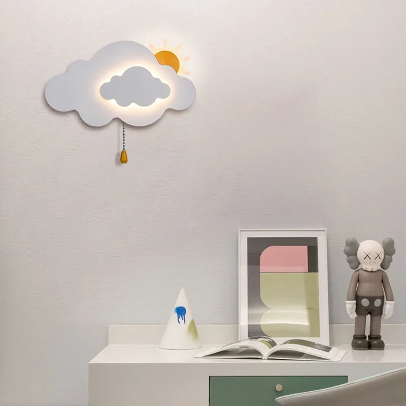 Children’s Cloud Bedroom Wall Lamp – Soft Glow Light