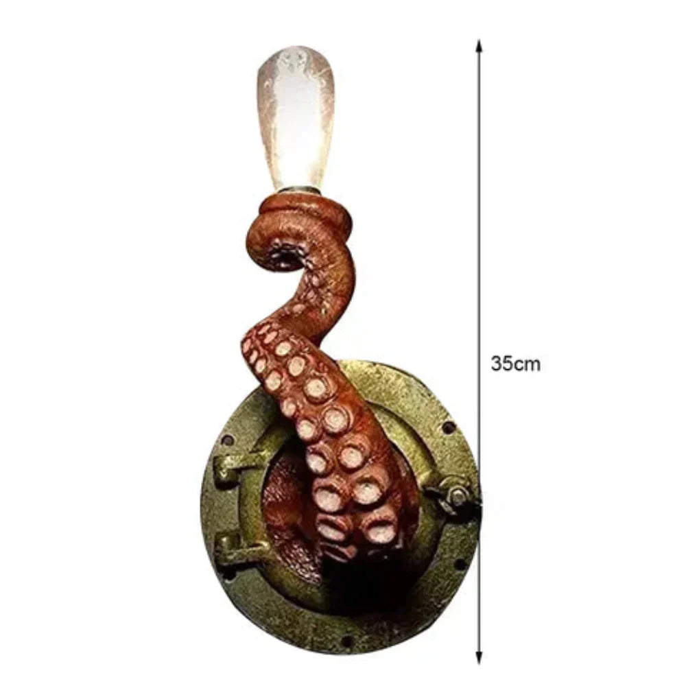Oktopusarm-Wandlampe im Ozeanstil Wandfackel