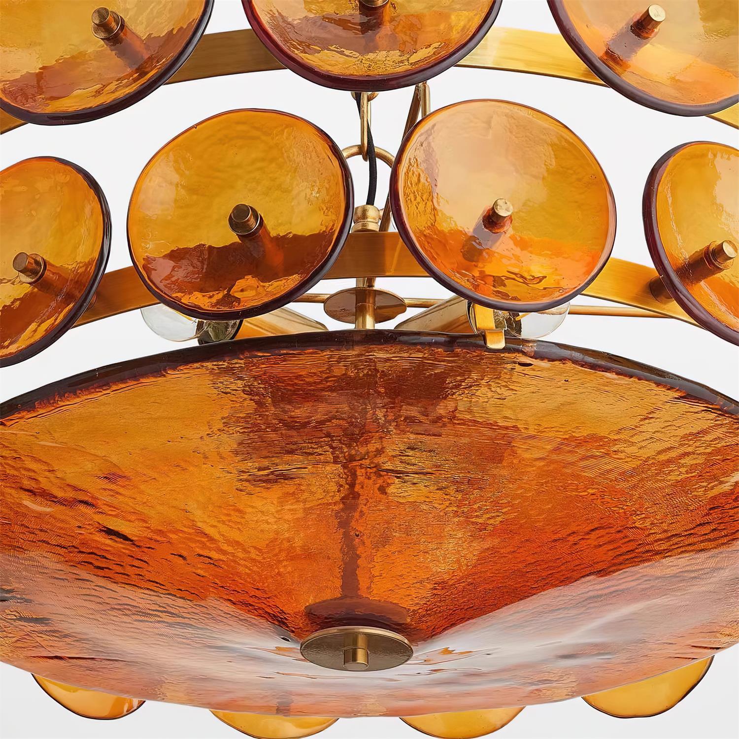 Mid-Century Inspired Ceiling Chandelier Decorative Multi-Light Fixture