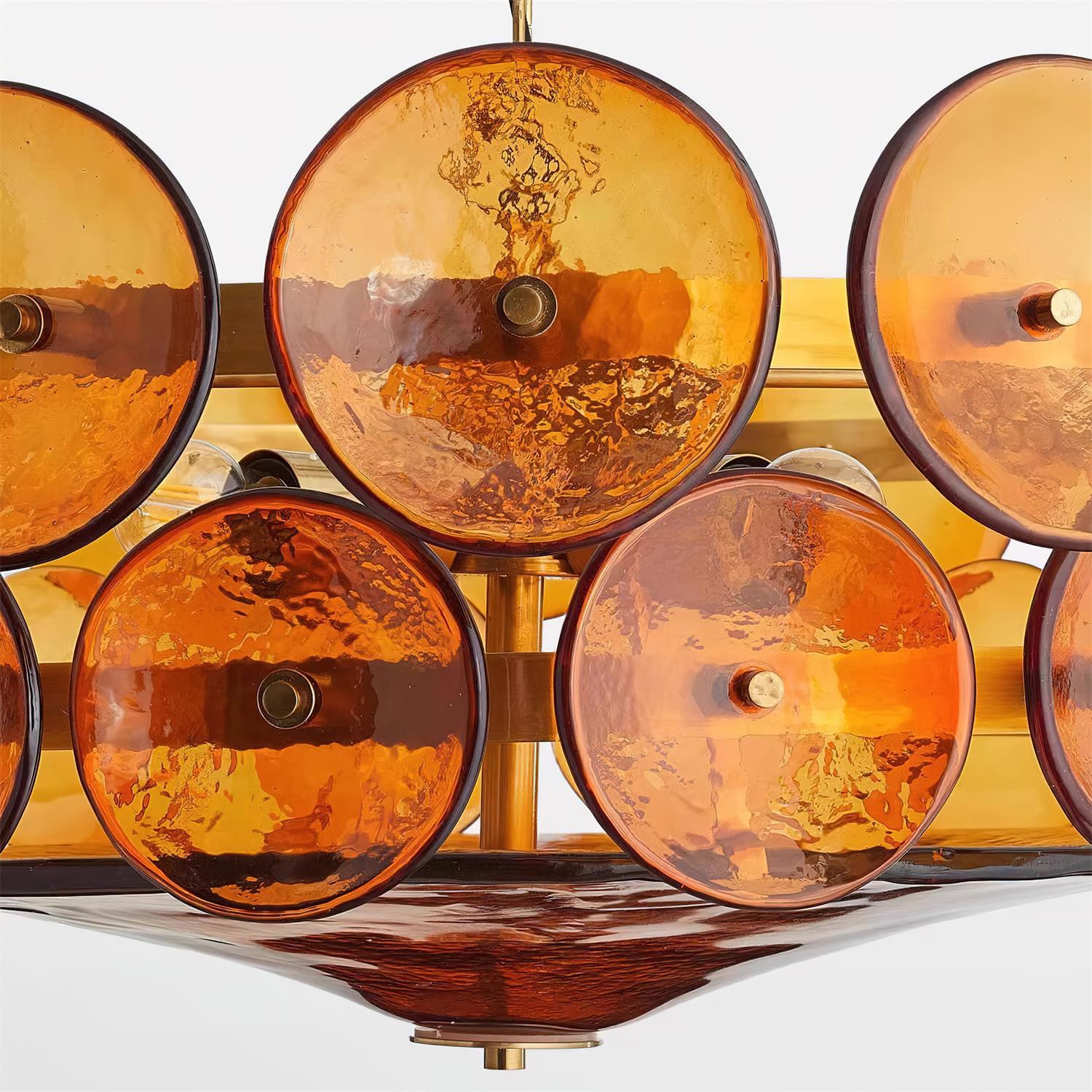 Mid-Century Inspired Ceiling Chandelier Decorative Multi-Light Fixture