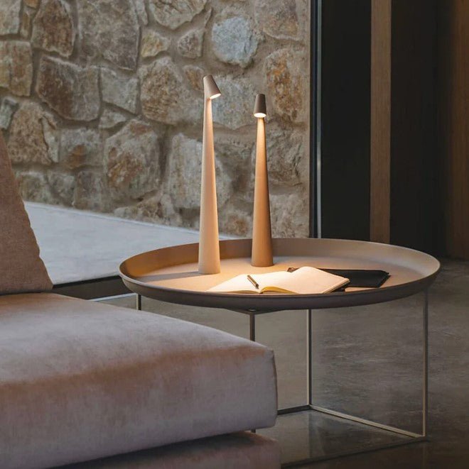 Tragbare Tischlampe Wiederaufladbares LED-Licht mit Druckschalter