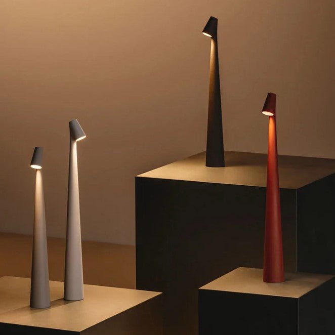 Tragbare Tischlampe Wiederaufladbares LED-Licht mit Druckschalter