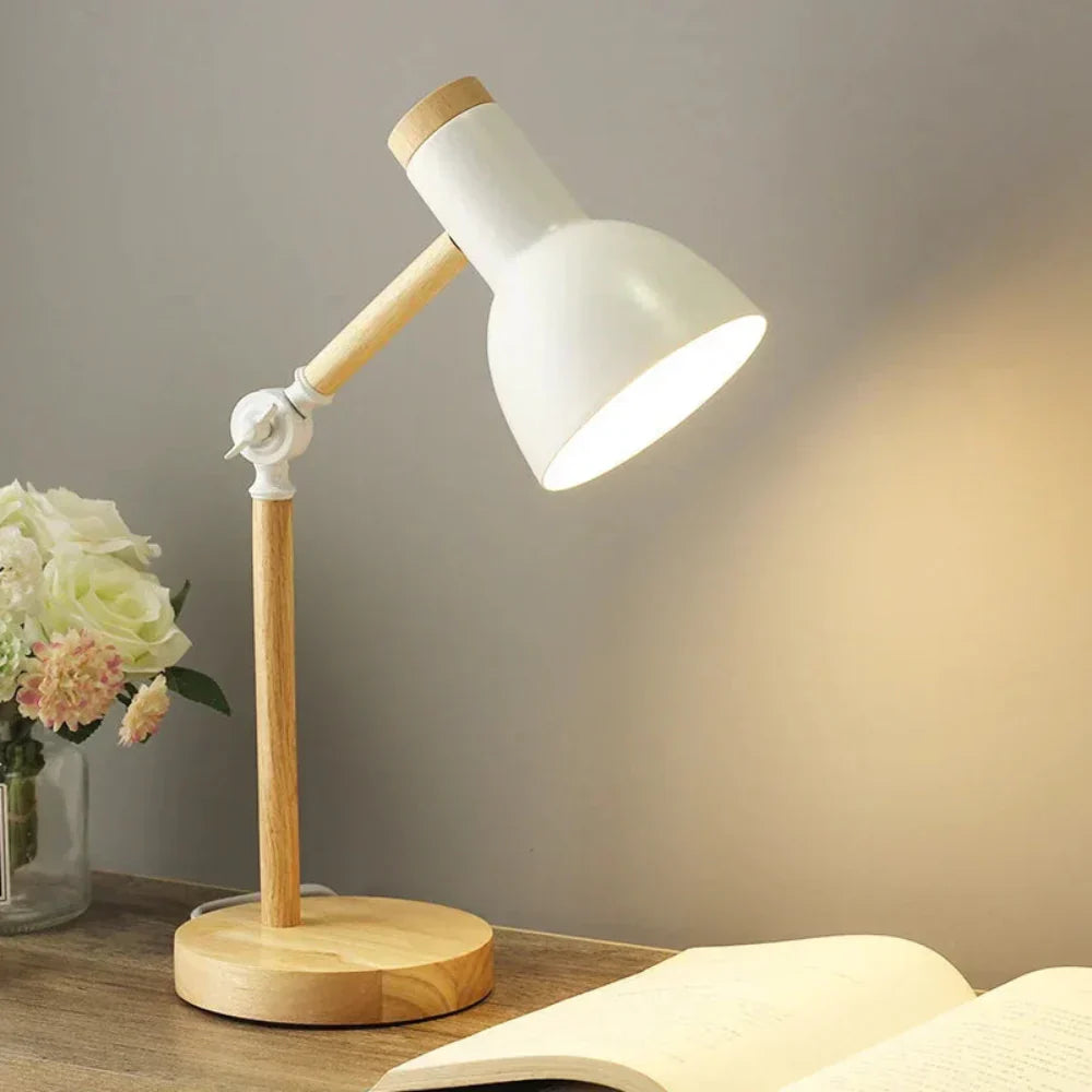 Compact Adjustable Swing Arm Desk Lamp – Nordic Style