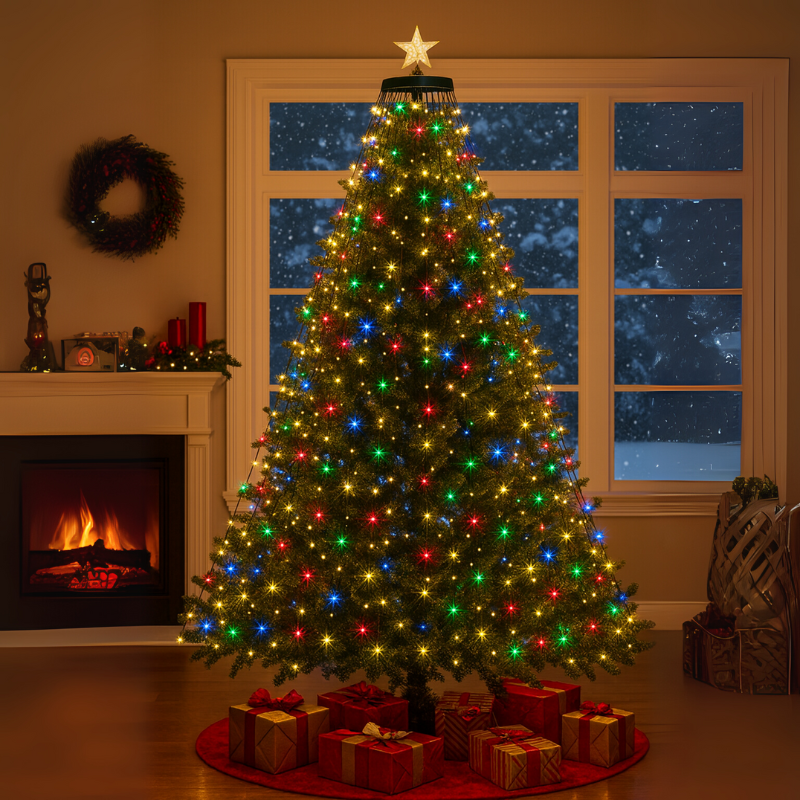 Christmas Star LED Light Display Cascading Festive Lights
