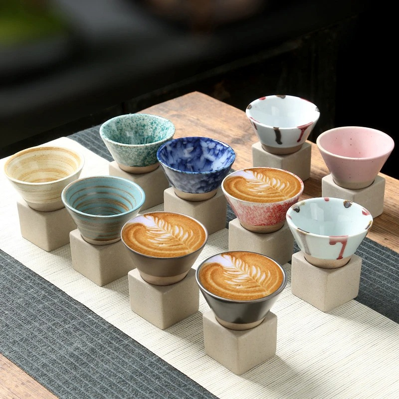 Traditionelles japanisches Kaffeetassen-Set 100ml Kleine Becher Duo