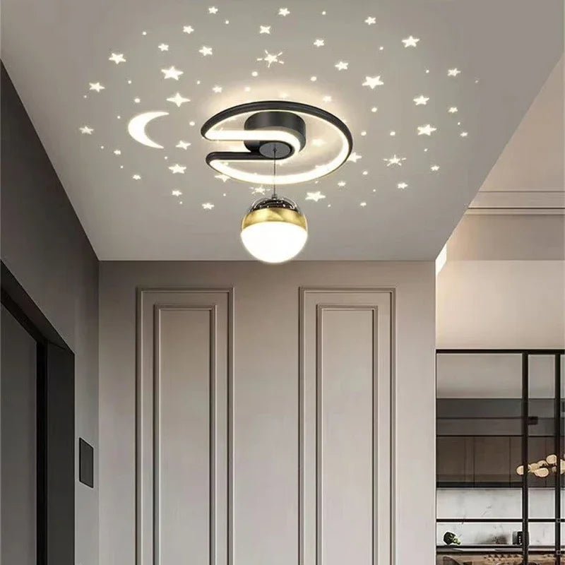 LED-Deckenleuchte mit Sterneneffekt, dimmbar, moderne Schlafzimmerlampe