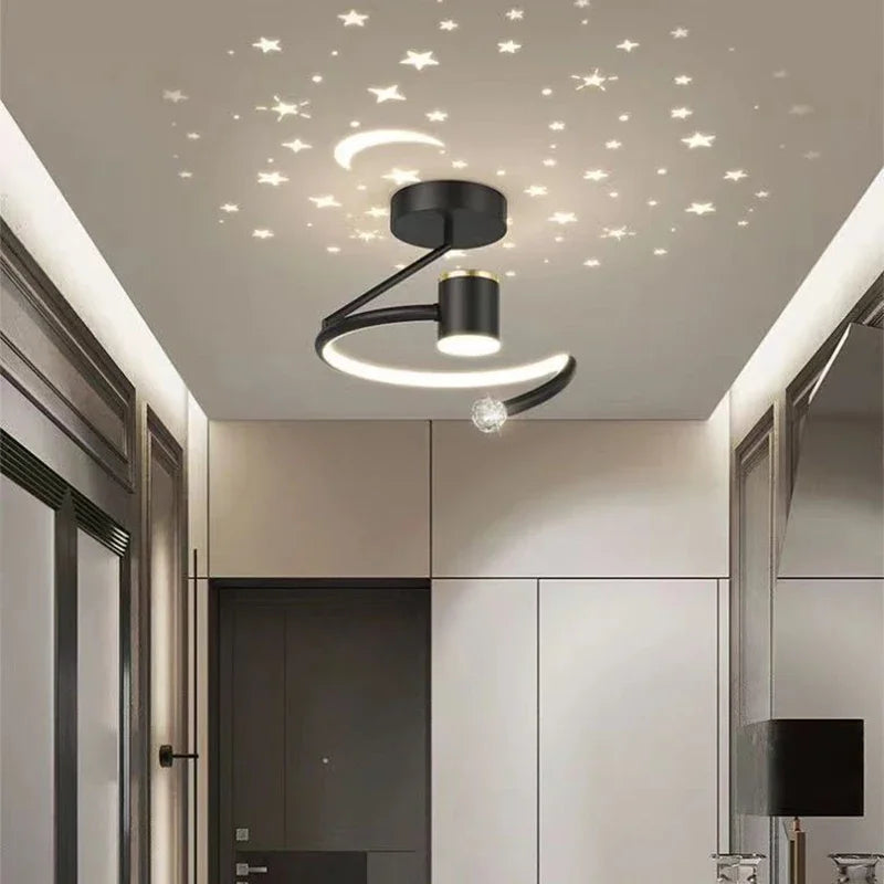 LED-Deckenleuchte mit Sterneneffekt, dimmbar, moderne Schlafzimmerlampe