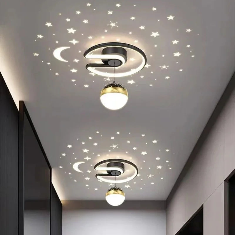 LED-Deckenleuchte mit Sterneneffekt, dimmbar, moderne Schlafzimmerlampe