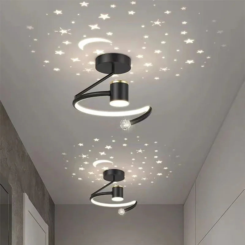 LED-Deckenleuchte mit Sterneneffekt, dimmbar, moderne Schlafzimmerlampe