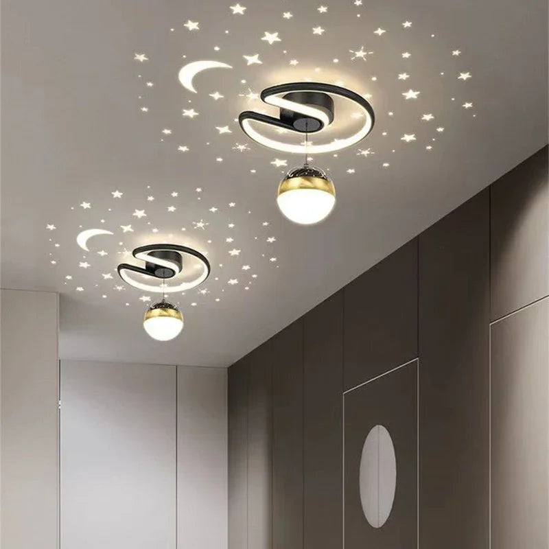 LED-Deckenleuchte mit Sterneneffekt, dimmbar, moderne Schlafzimmerlampe