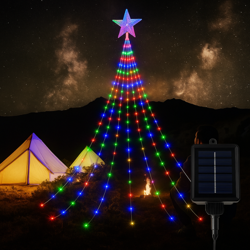 Christmas Star LED Light Display Cascading Festive Lights