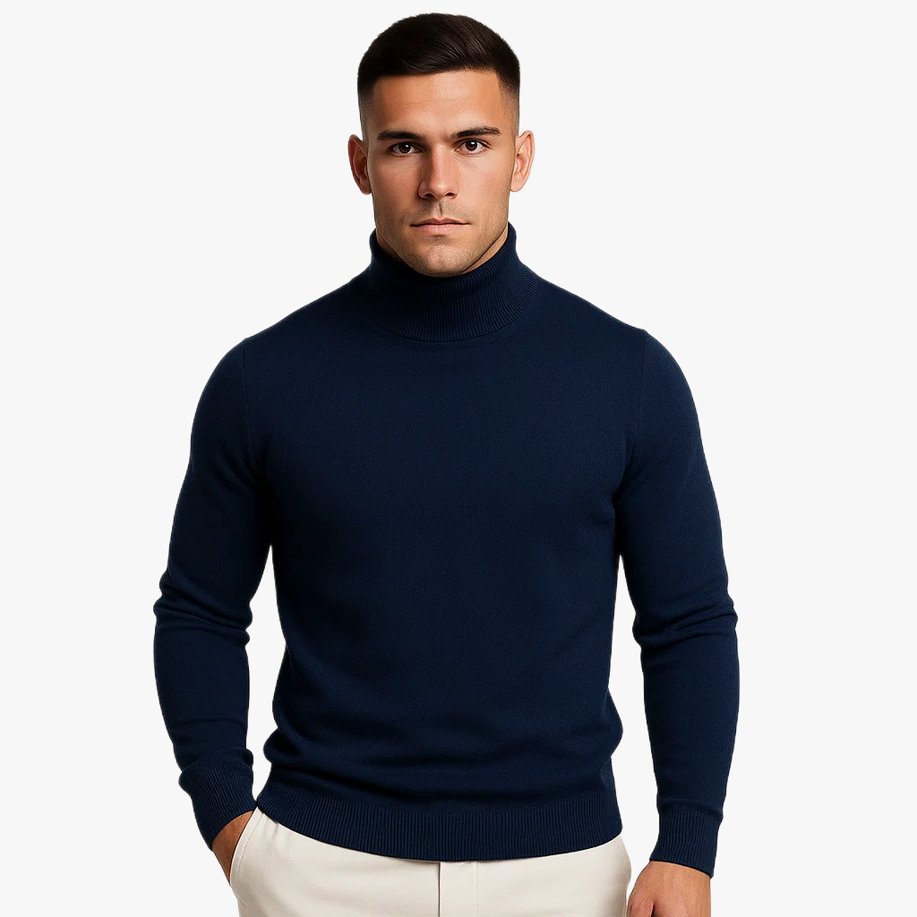 Warm Roll Neck Jumper for Men