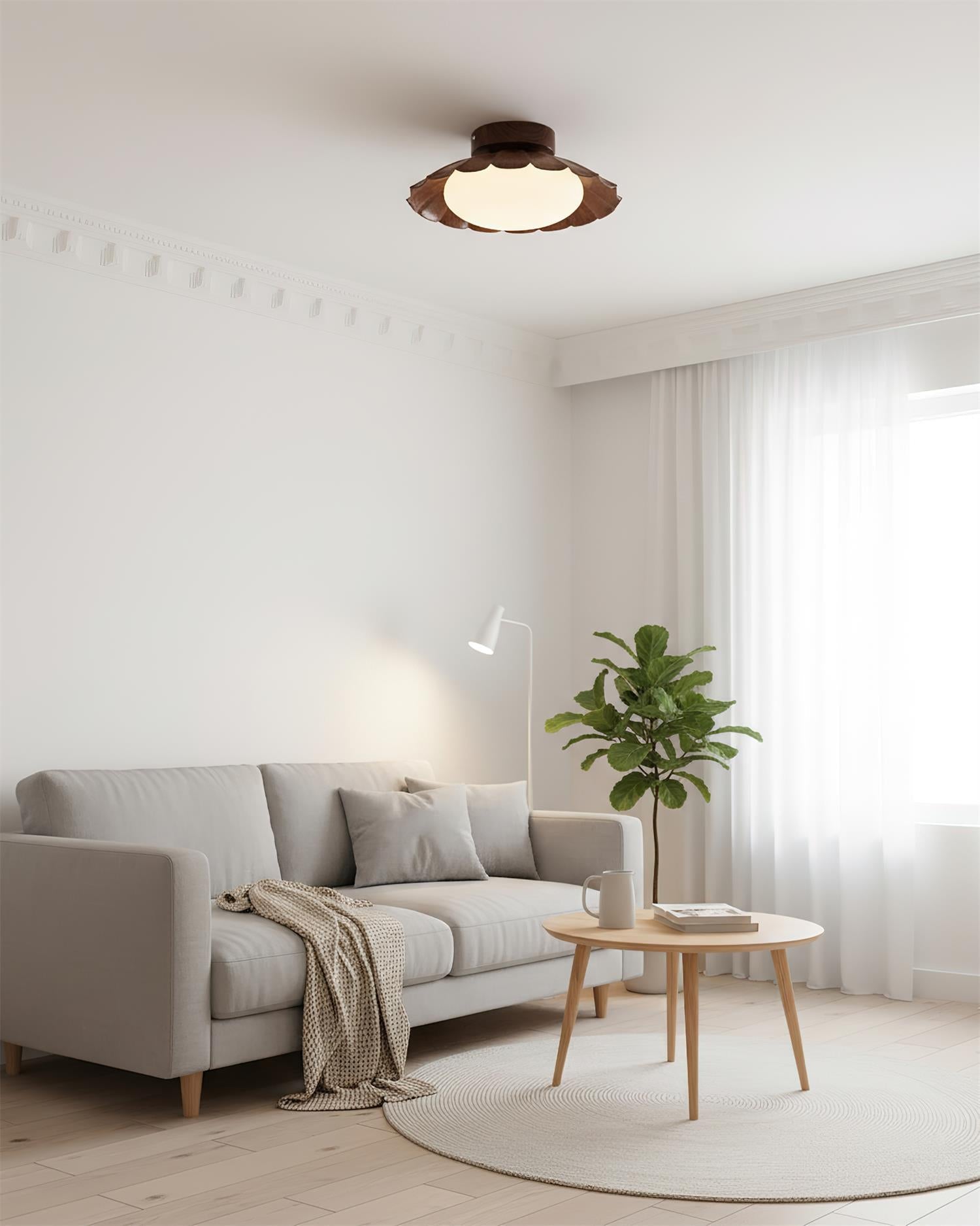Gezackte LED-Deckenleuchte in Warmweiß