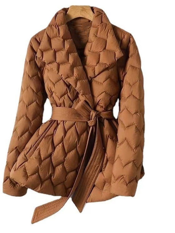 Womens Belted Winter Jacket | Warm Design
