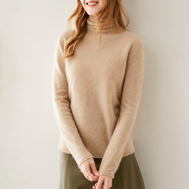 Women’s Ribbed Knit Turtleneck Top | Long Sleeve