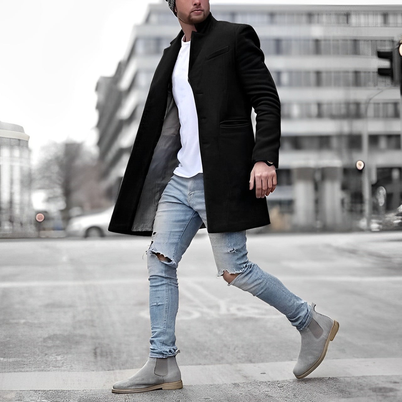 Men’s Classic Formal Coat | Long Jacket Style
