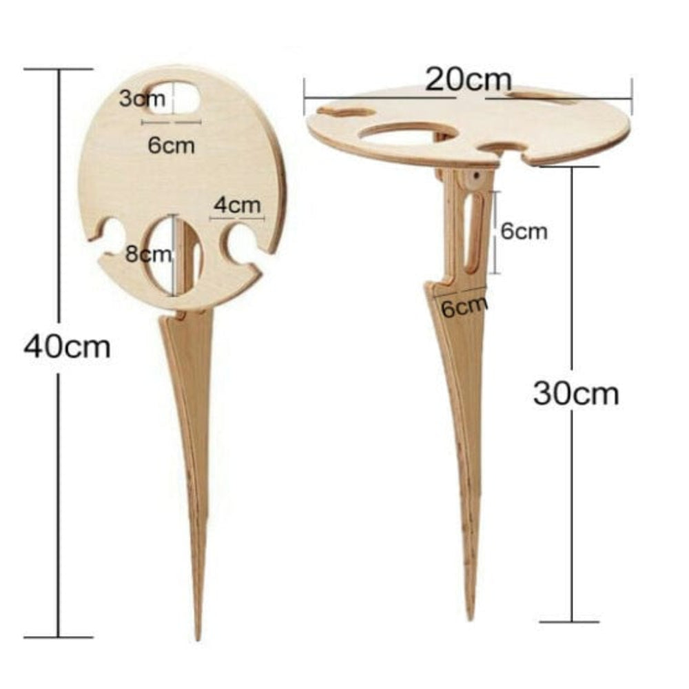 Foldable Outdoor Beverage Holder Stand for Garden and Travel