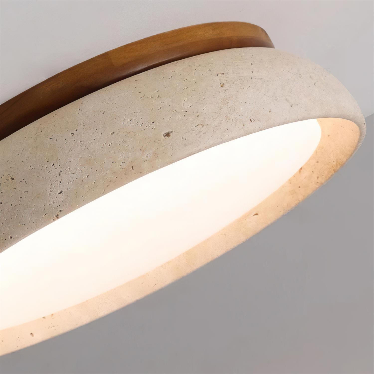 Modern Stone Effect Ceiling Light with Warm LED