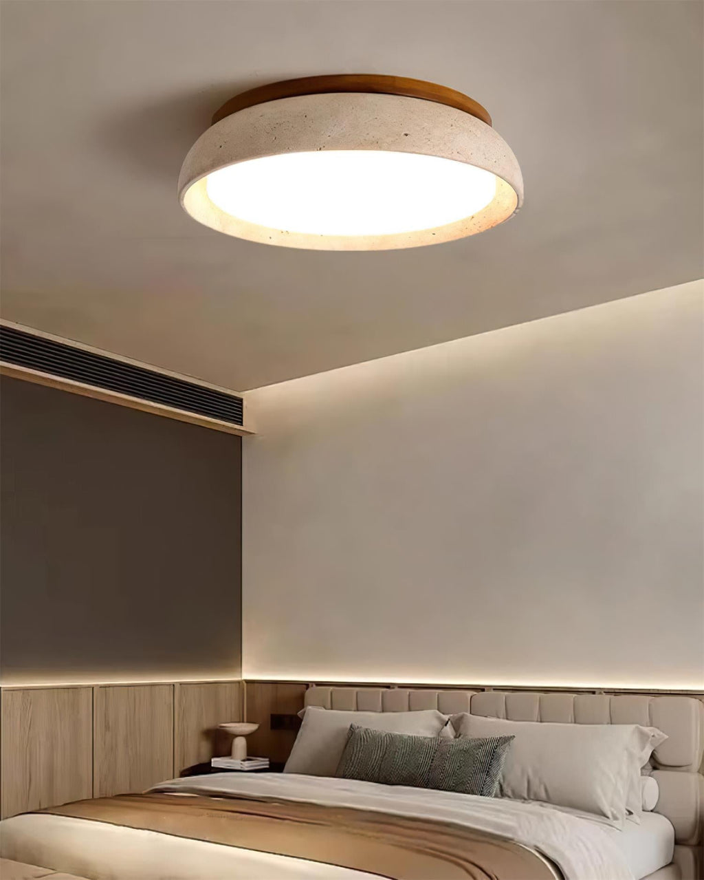 Modern Stone Effect Ceiling Light with Warm LED