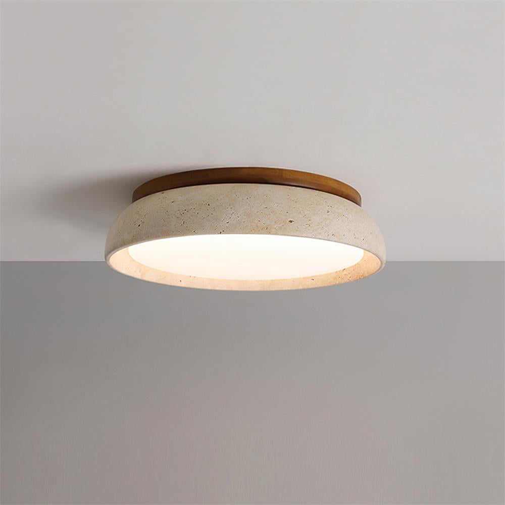 Modern Stone Effect Ceiling Light with Warm LED