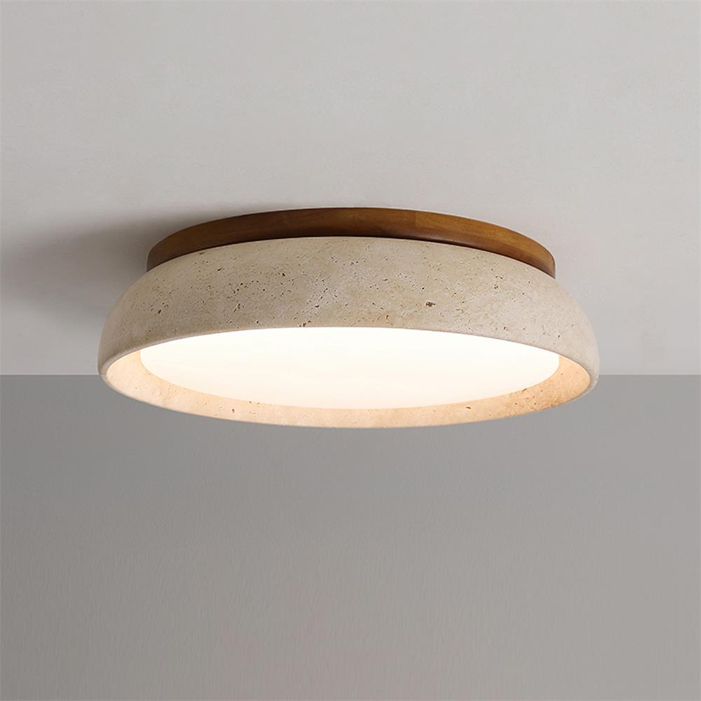 Modern Stone Effect Ceiling Light with Warm LED