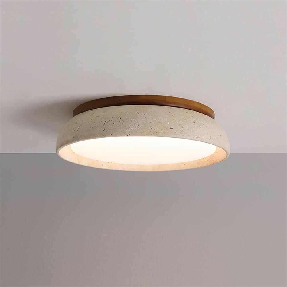Moderne Deckenleuchte mit Steinoptik und warmem LED-Licht
