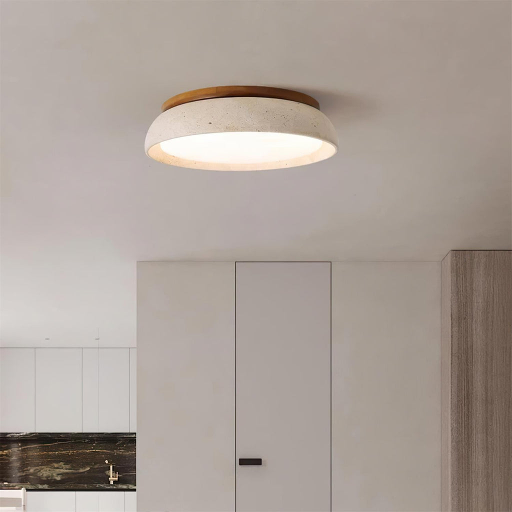 Modern Stone Effect Ceiling Light with Warm LED