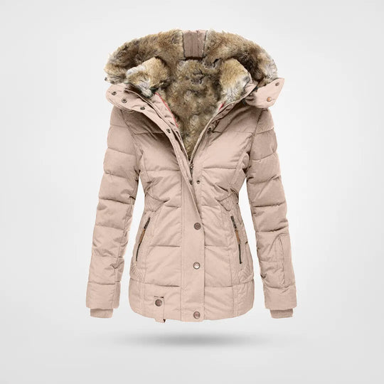 Women’s Hooded Zip Up Jacket | Soft Collar Design