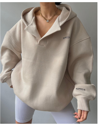 Womens Casual Hooded Sweatshirt | Winter Loose Fit