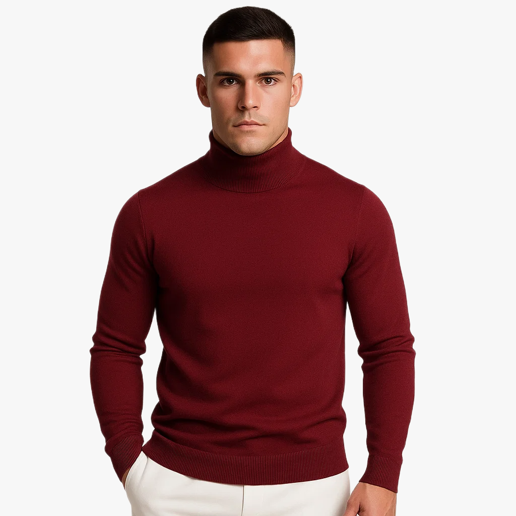 Warm Roll Neck Jumper for Men