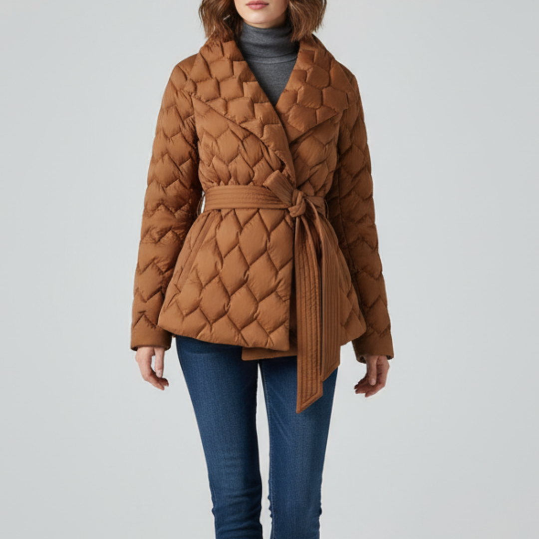 Womens Belted Winter Jacket | Warm Design