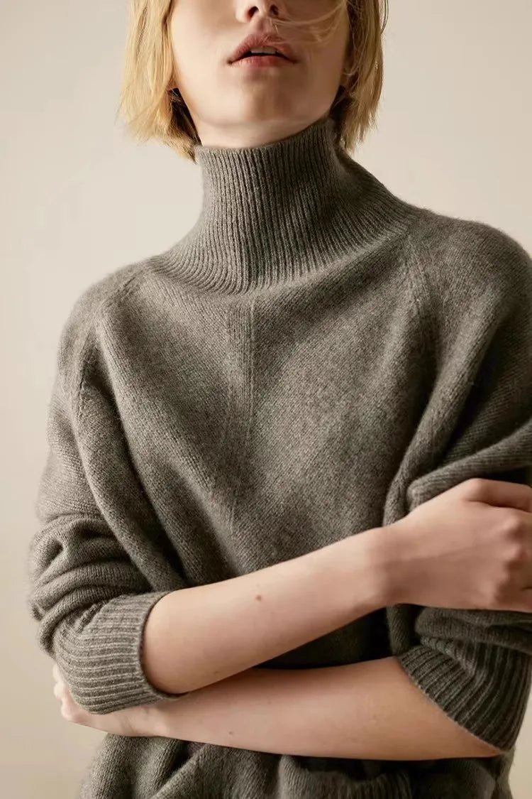 Womens Oversized Turtleneck | Relaxed Winter Knit